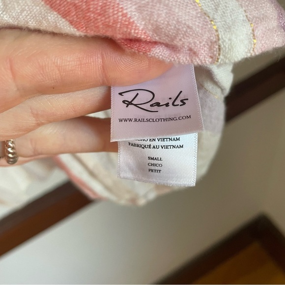 Rails Pink and Gray Peplum Tank Top - Picture 5 of 6